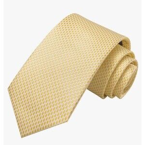 The DiBanGu Men's Silk Tie with Pocket Square .  Yellow